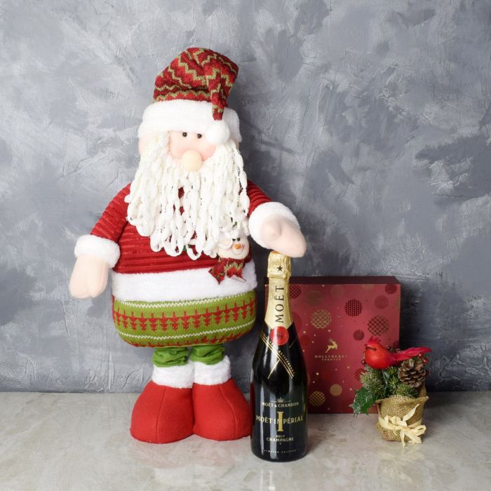 Santa & Gourmet Chocolates with Champagne Gift Set from Ottawa Baskets - Ottawa Delivery
