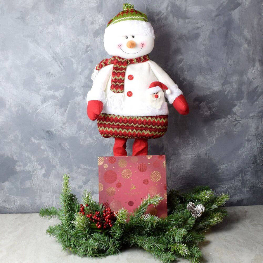 The delightful snowman is an adorable holiday gift that will brighten any space with their cheerful presence! Of course, you may always add on additional items to make this gift set truly special for your recipient! Try items like beer, wine, liquor, cards, and more from Ottawa Baskets - Ottawa Delivery