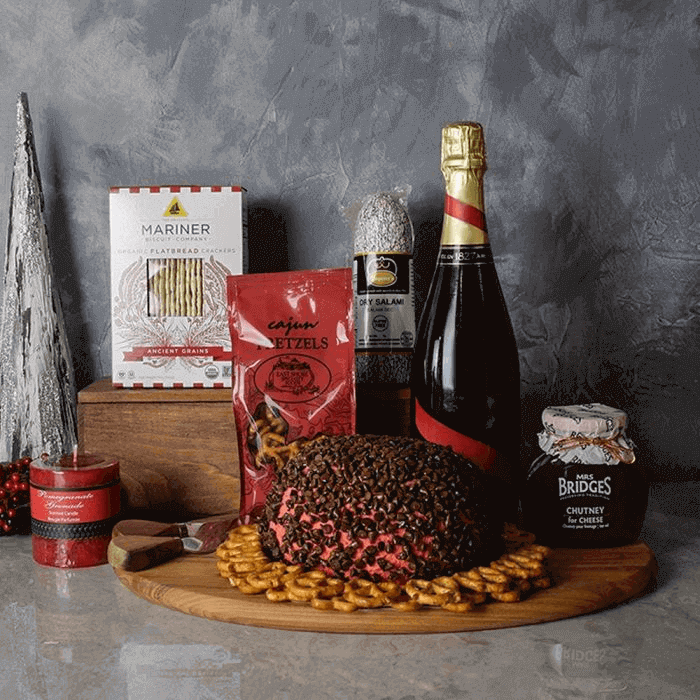 The Red Velvet Cheese Ball Celebration from Ottawa Baskets - Champagne Gift Basket - Ottawa Delivery